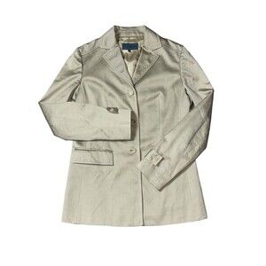 Vintage ICEBERG Blazer Long Sleeve Women's 42 Tan Brown Khaki 90s jacket Italy